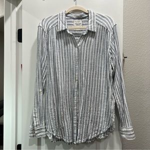 Abercrombie & Fitch Striped Boyfriend Button-up